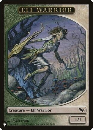 Elf Warrior // Emblem - Tibalt, Cosmic Impostor Double-sided Token  [The List Reprints]