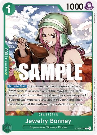 Jewelry Bonney (Tournament Pack Vol. 3) [Participant] (ST02-007) - [One Piece Promotion Cards]