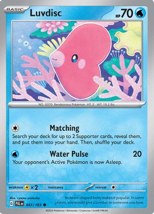 Luvdisc (047/193) [Scarlet & Violet: Paldea Evolved] Reverse Holofoil