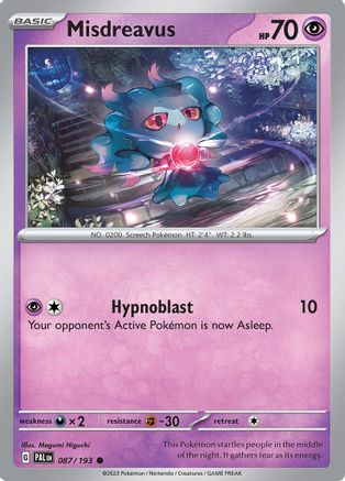 Misdreavus (087/193) [Scarlet & Violet: Paldea Evolved] Reverse Holofoil
