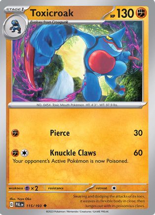 Toxicroak (115/193) [Scarlet & Violet: Paldea Evolved] Reverse Holofoil