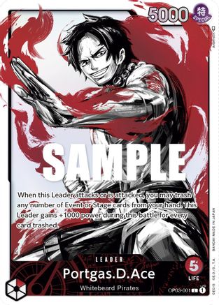 Portgas.D.Ace (Alternate Art) (OP03-001) - [Pillars of Strength] Foil