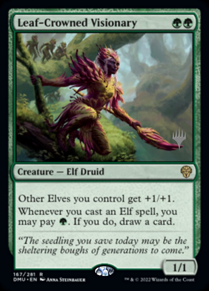 Leaf-Crowned Visionary (Promo Pack) [Dominaria United Promos] Foil
