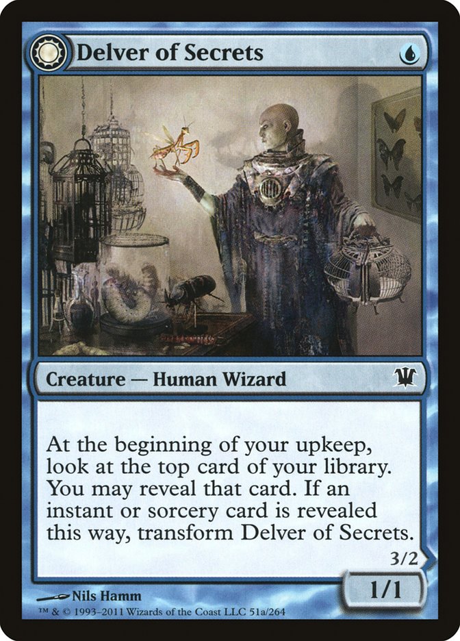 Delver of Secrets // Insectile Aberration [Innistrad] Foil