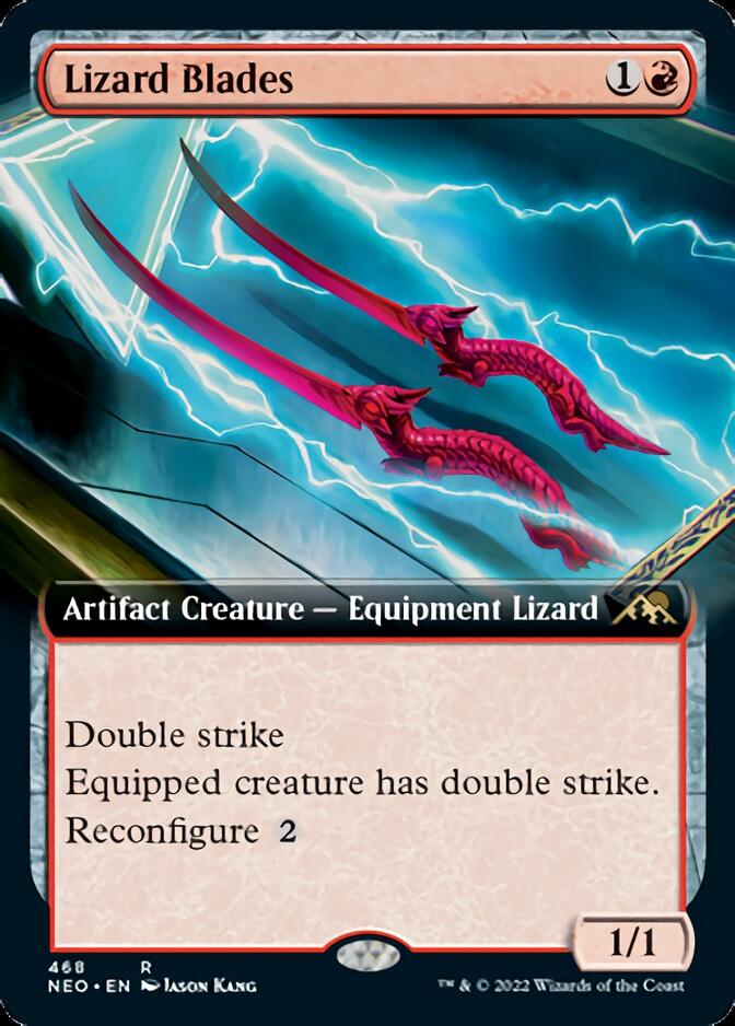 Lizard Blades (Extended Art) [Kamigawa: Neon Dynasty] Foil