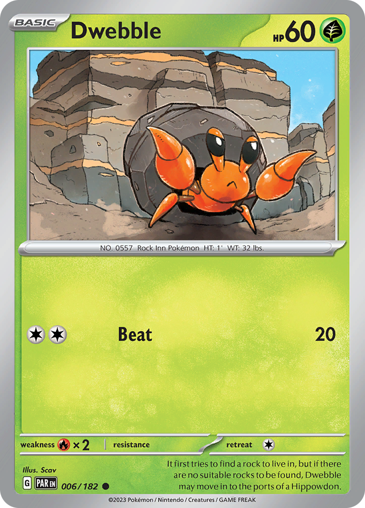 Dwebble (006/182) [Scarlet & Violet: Paradox Rift] Reverse Holofoil