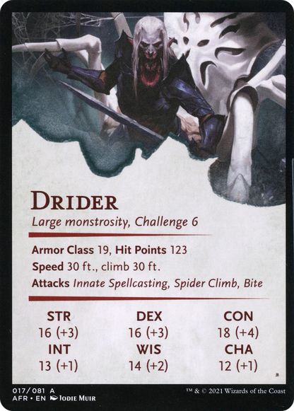 Drider // Drider  [Adventures in the Forgotten Realms Art Series] (Borderless)