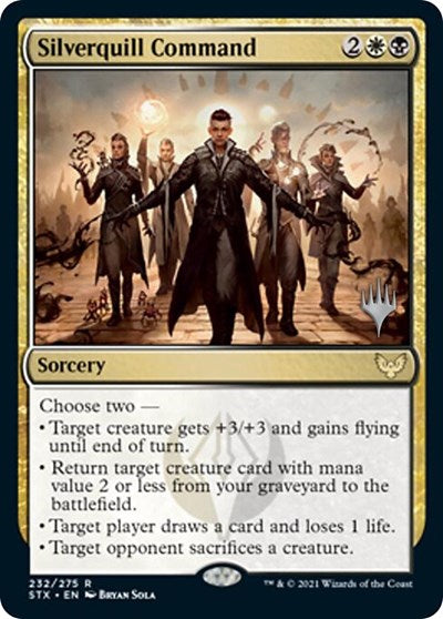 Silverquill Command (Promo Pack) [Strixhaven: School of Mages Promos] Foil