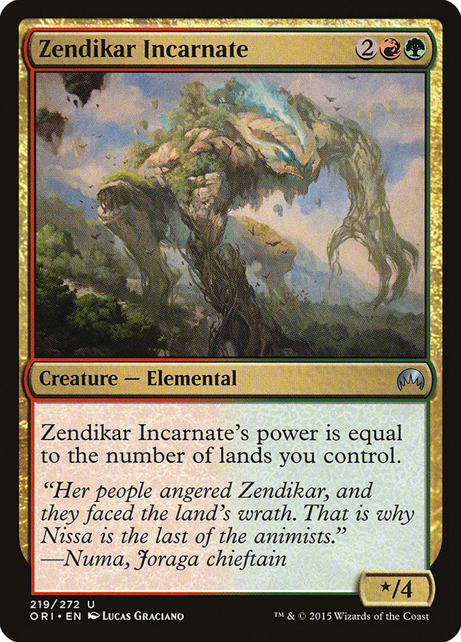 Zendikar Incarnate [Magic Origins] Foil