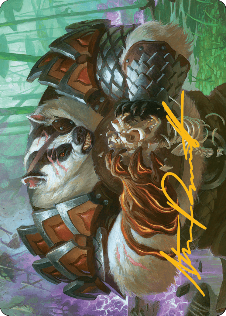 Hugs, Grisly Guardian // Hugs, Grisly Guardian  [Bloomburrow Art Series] (Borderless) Foil