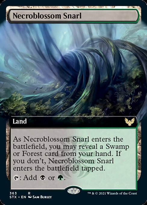 Necroblossom Snarl (Extended Art) [Strixhaven: School of Mages] Foil