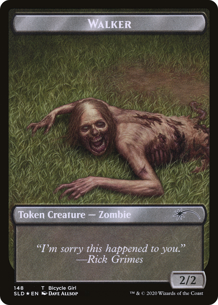 Walker (Bicycle Girl // Well Walker) Double-sided Token  [Secret Lair Drop] Foil