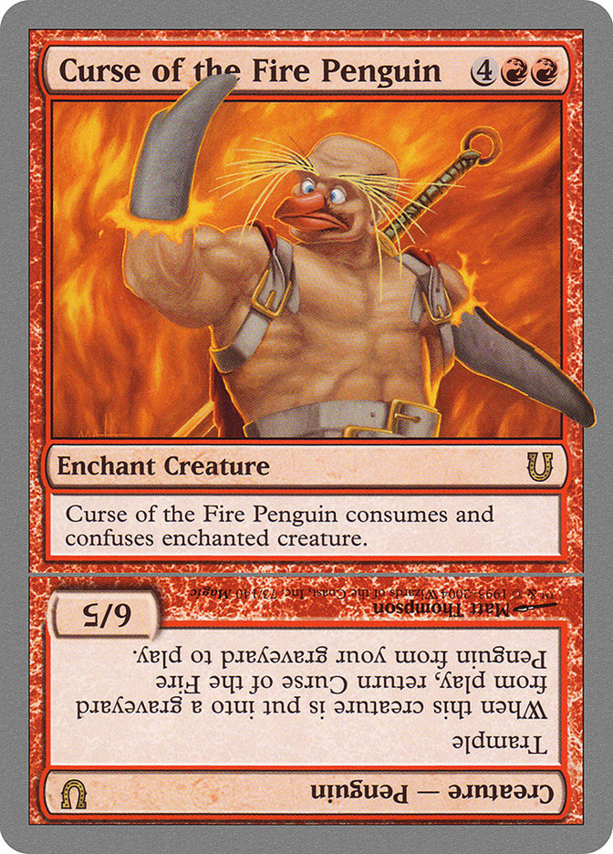 Curse of the Fire Penguin // Curse of the Fire Penguin Creature [Unhinged] Foil