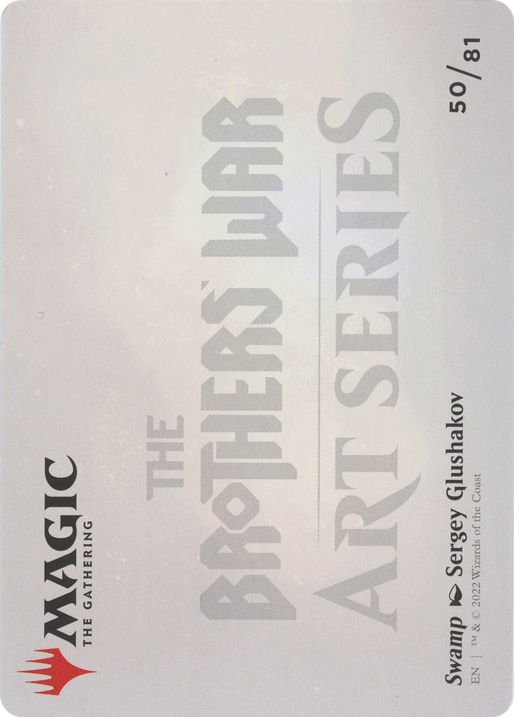 Swamp // Swamp  [The Brothers' War Art Series] (Borderless) Foil