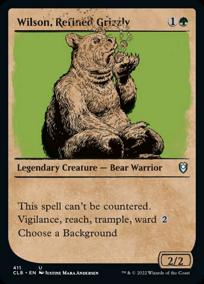Wilson, Refined Grizzly (Showcase) [Commander Legends: Battle for Baldur's Gate] Foil