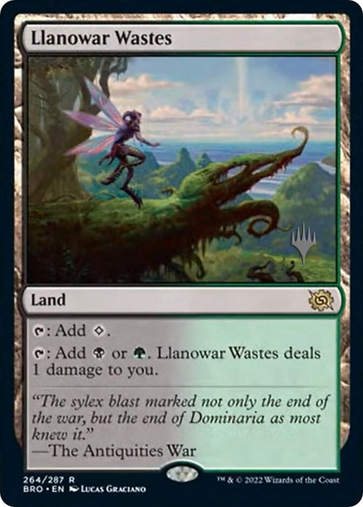 Llanowar Wastes (Promo Pack) [The Brothers' War Promos] Foil