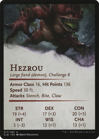 Hezrou // Hezrou  [Battle for Baldur's Gate Art Series] (Borderless) Foil