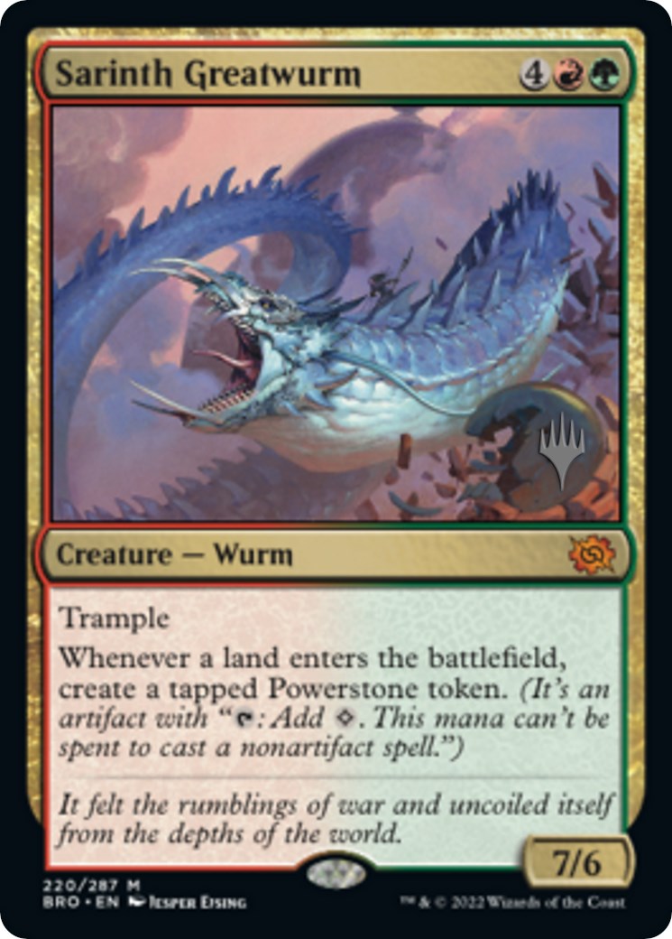 Sarinth Greatwurm (Promo Pack) [The Brothers' War Promos] Foil
