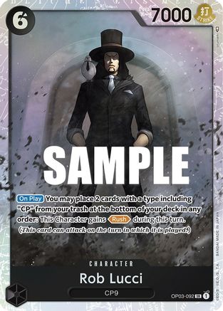 Rob Lucci (092) (OP03-092) - [Pillars of Strength] Foil