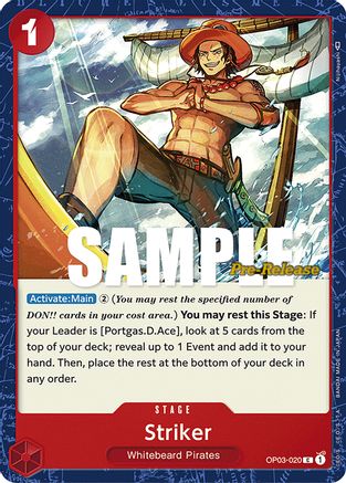 Striker (OP03-020) - [Pillars of Strength Pre-Release Cards]