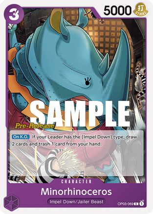 Minorhinoceros (OP03-069) - [Pillars of Strength Pre-Release Cards]