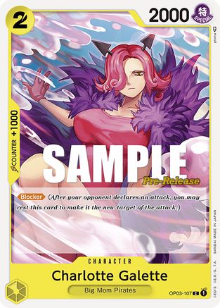 Charlotte Galette (OP03-107) - [Pillars of Strength Pre-Release Cards]