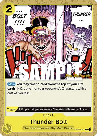 Thunder Bolt (OP03-121) - [Pillars of Strength Pre-Release Cards]
