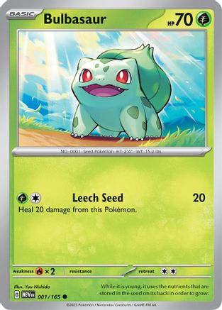 Bulbasaur (001/165) [Scarlet & Violet 151] Reverse Holofoil