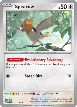 Spearow (021/165) [Scarlet & Violet 151] Reverse Holofoil