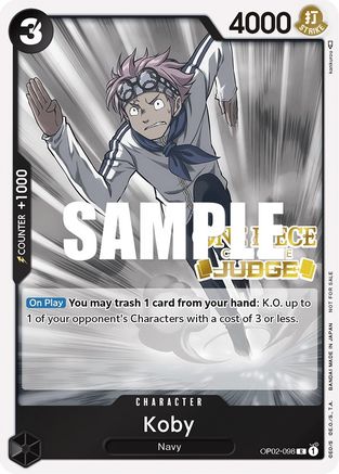 Koby (Judge) (OP02-098) - [One Piece Promotion Cards] Foil