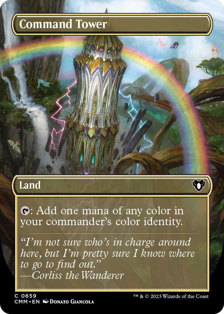 Command Tower (Borderless Alternate Art) [Commander Masters] Foil