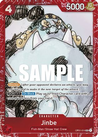 Jinbe (Premium Card Collection -ONE PIECE FILM RED Edition-) (OP01-014) - [One Piece Promotion Cards] Foil