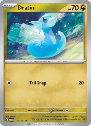 Dratini (157/197) [Scarlet & Violet: Obsidian Flames] Reverse Holofoil