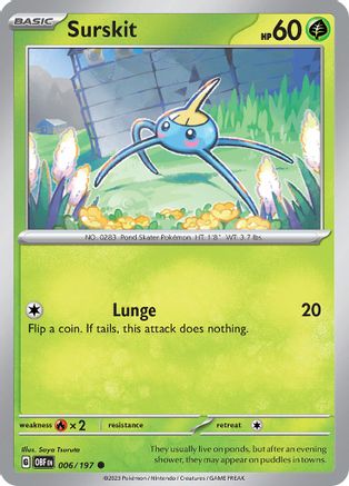 Surskit (006/197) [Scarlet & Violet: Obsidian Flames] Reverse Holofoil