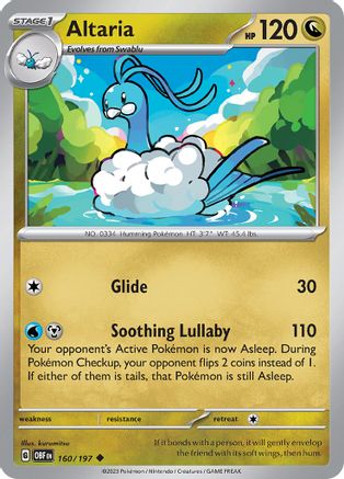 Altaria (160/197) [Scarlet & Violet: Obsidian Flames] Reverse Holofoil