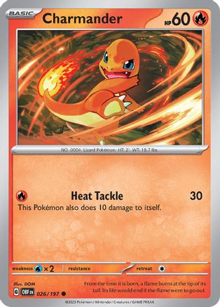 Charmander (026/197) [Scarlet & Violet: Obsidian Flames] Reverse Holofoil
