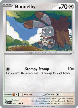 Bunnelby (175/197) [Scarlet & Violet: Obsidian Flames] Reverse Holofoil