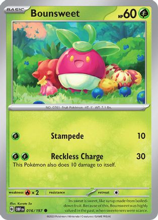 Bounsweet (016/197) [Scarlet & Violet: Obsidian Flames] Reverse Holofoil