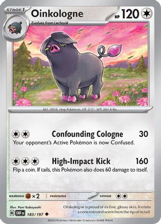 Oinkologne (183/197) [Scarlet & Violet: Obsidian Flames] Reverse Holofoil