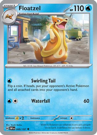 Floatzel (049/197) [Scarlet & Violet: Obsidian Flames] Reverse Holofoil