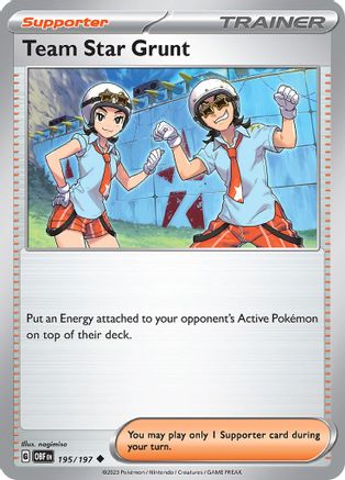 Team Star Grunt (195/197) [Scarlet & Violet: Obsidian Flames] Reverse Holofoil