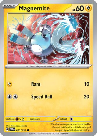 Magnemite (063/197) [Scarlet & Violet: Obsidian Flames] Reverse Holofoil