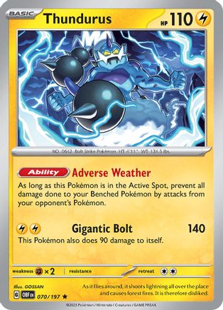 Thundurus (070/197) [Scarlet & Violet: Obsidian Flames] Reverse Holofoil