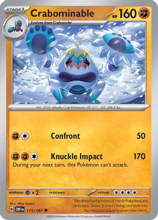 Crabominable (115/197) [Scarlet & Violet: Obsidian Flames] Reverse Holofoil