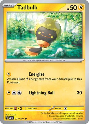Tadbulb (074/197) [Scarlet & Violet: Obsidian Flames] Reverse Holofoil