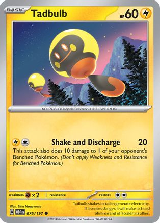 Tadbulb (076/197) [Scarlet & Violet: Obsidian Flames] Reverse Holofoil
