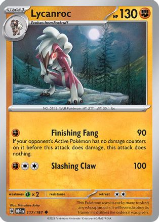 Lycanroc (117/197) [Scarlet & Violet: Obsidian Flames] Reverse Holofoil