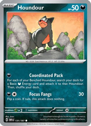 Houndour (131/197) [Scarlet & Violet: Obsidian Flames] Reverse Holofoil