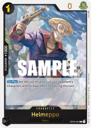 Helmeppo (Store Championship Participation Pack Vol. 2) (OP03-091) - [One Piece Promotion Cards] Foil