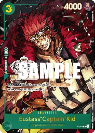 Eustass"Captain"Kid (Store Championship Vol. 2 Winner) (P-003) - [One Piece Promotion Cards] Foil